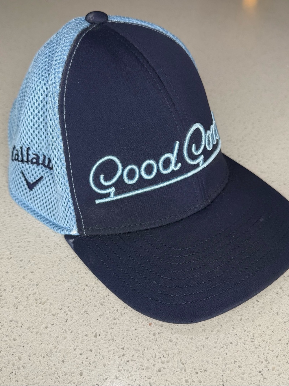 Callaway Navy and Light Blue 'Good Call' Mesh Trucker Hat